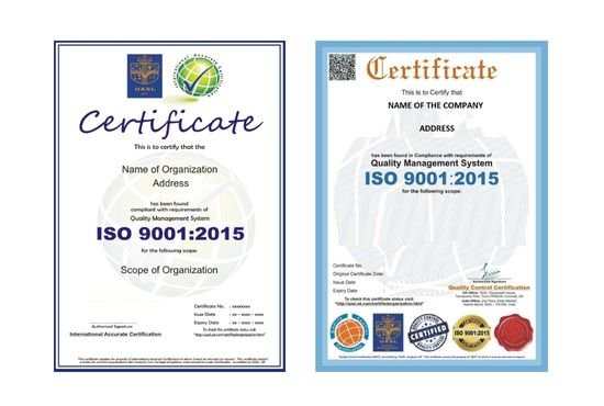 Certifications from Industry Standards